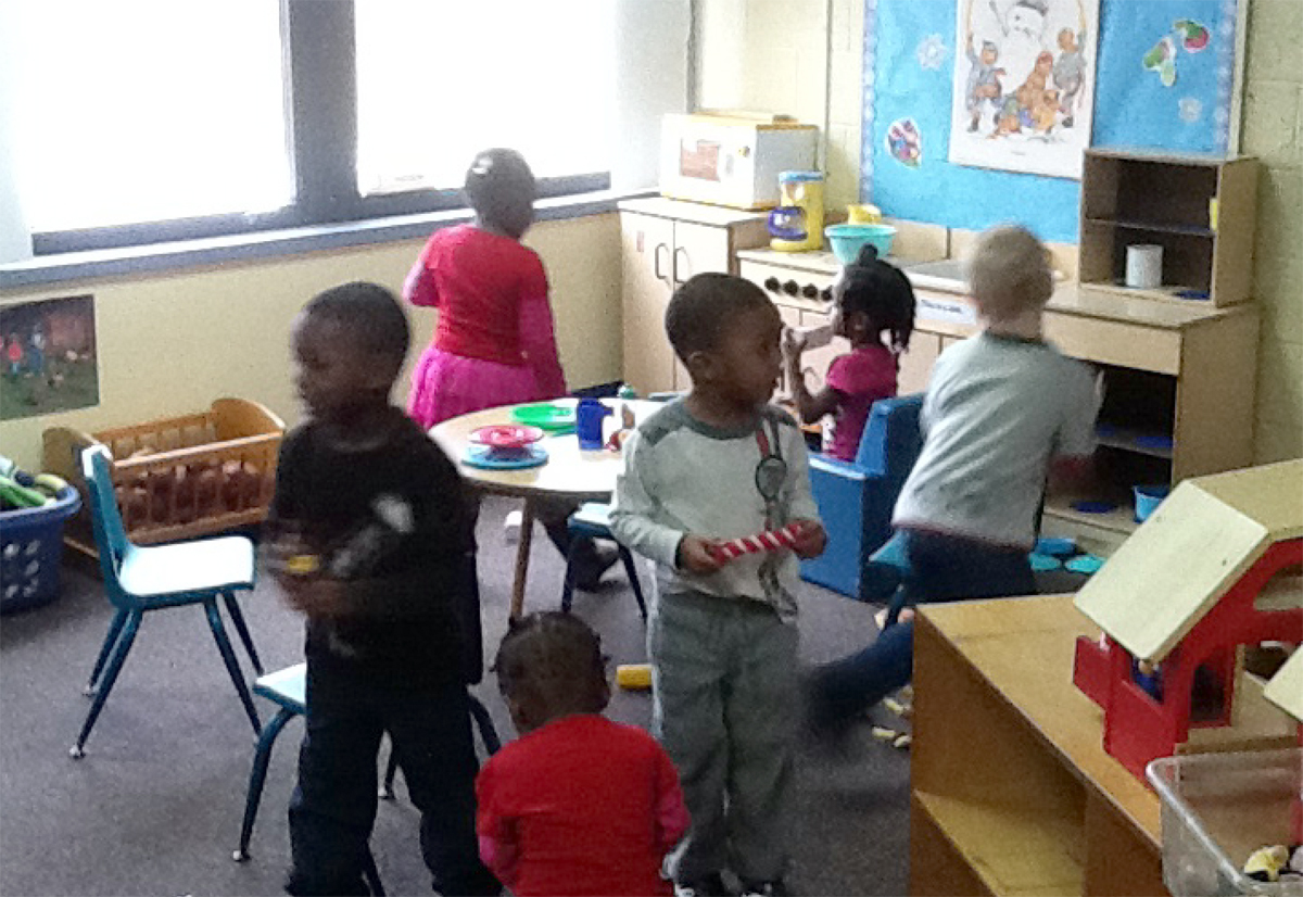 The Learning Community Preschoolers Participate in Fun Actives with ...