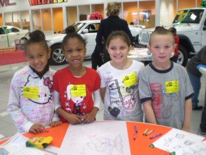 Dye 2nd Graders Paint a Mural at Patsy Lou's